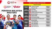 Nonton Live Streaming Malaysia Masters 2026: Round of 16, Eksklusif di Vidio!