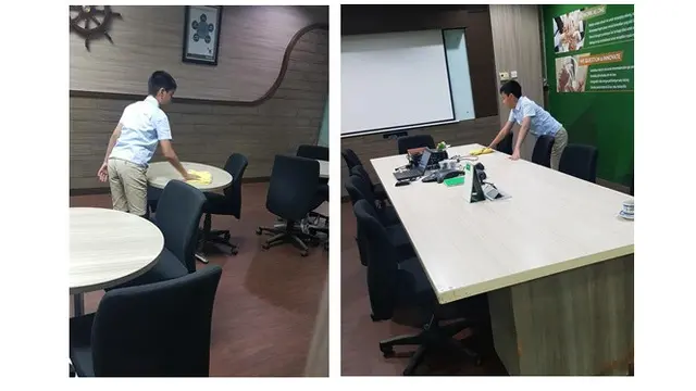 Nino sedang bekerja (Sumber: Facebook/Taufiq Tyo Ramadhantyo