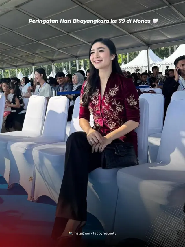 Gaya Febby Rastanty di Hari Bhayangkara ke-79 (Foto: Instagram @febbyrastanty)