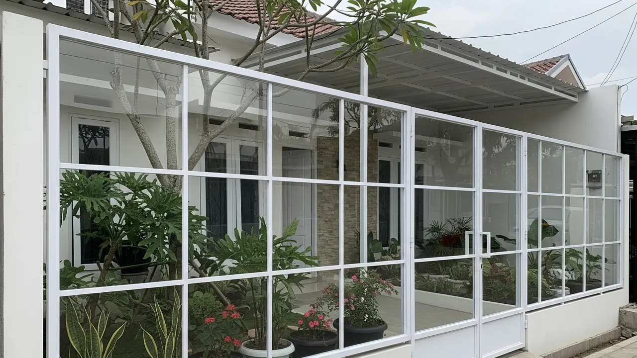 9 Desain Pagar Rumah Minimalis Transparan Kombinasi Kaca dan Besi, Solusi Elegan
