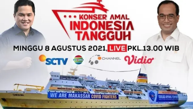 Konser Amal Indonesia Tangguh untuk Kapal Isolasi Terpusat Terapung Covid-19