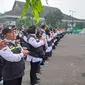 Pemerintah Indonesia memberangkatkan 492 petugas haji atau Panitia Penyelenggaraan Ibadah Haji (PPIH) 1444 H ke Arab Saudi pada hari ini, Sabtu (20/5/2023). (Liputan6.com/Nafiysul Qodar)