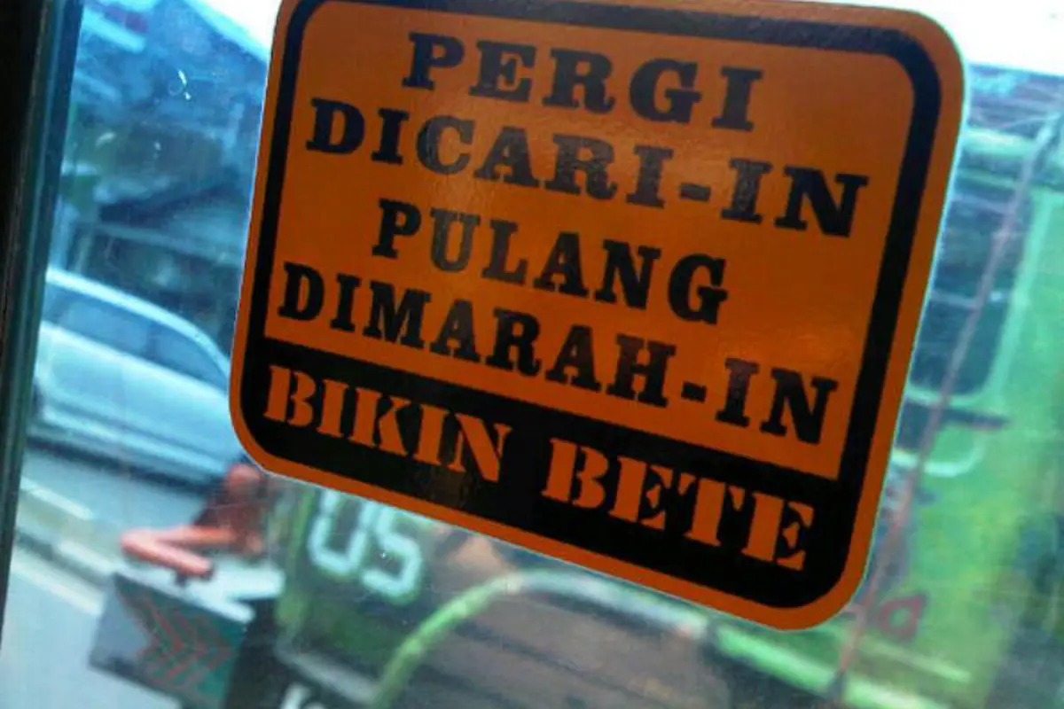 20 Stiker Kendaraan Umum Ini Bikin Lupa Kalau Lagi Jomblo [2]