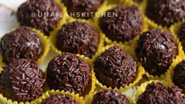 Sajian bola-bola coklat (IG unaisahkitchen)