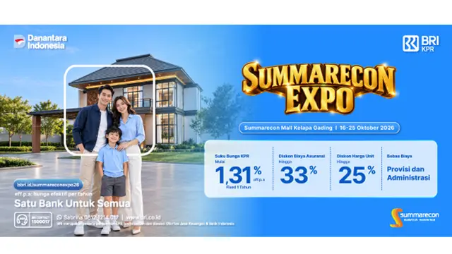 Wujudkan Rumah Impian, Cek Penawaran BRI KPR dan Diskon Properti di Summarecon Expo 2026