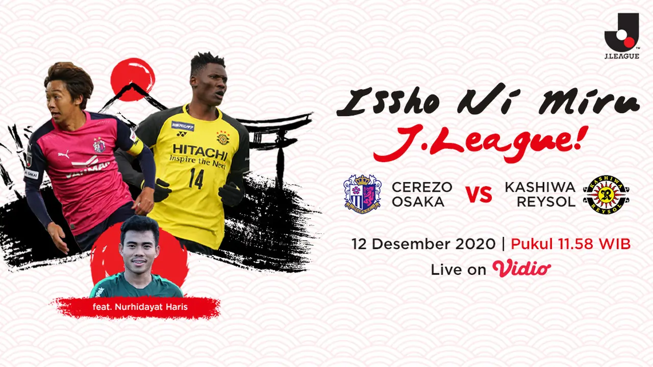 Saksikan Pertandingan J.League Minggu Ini di Vidio.com