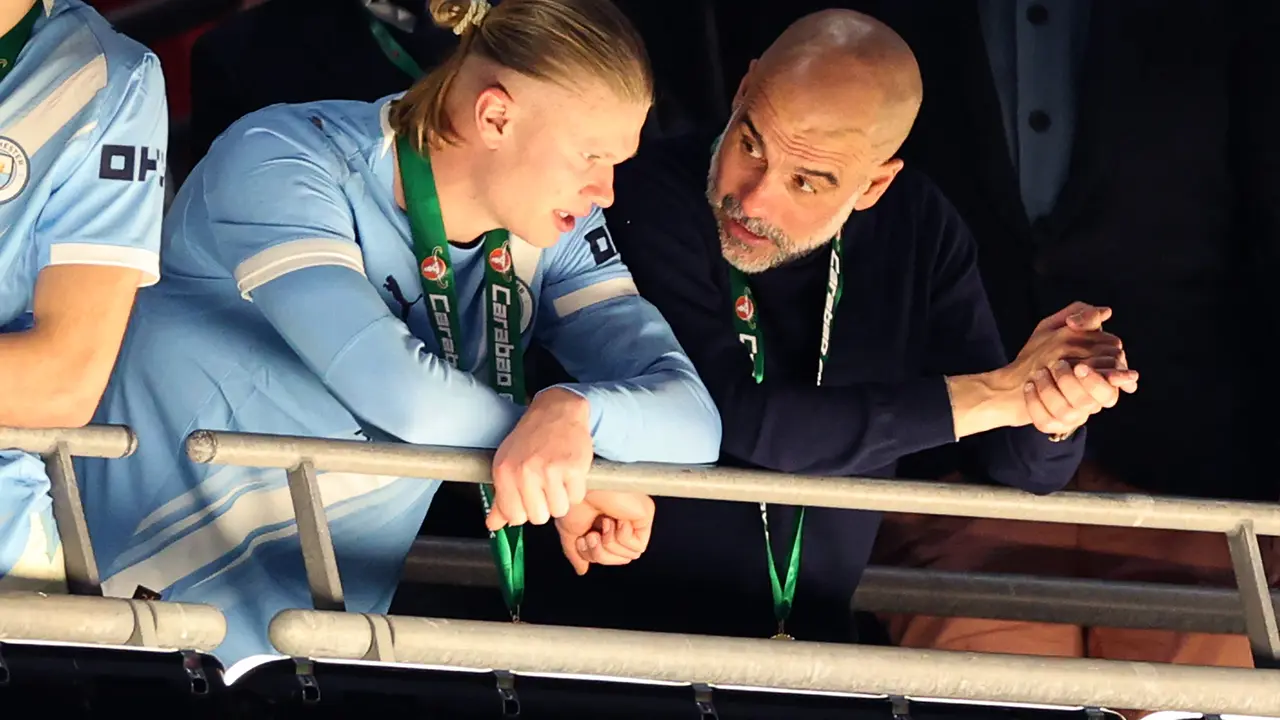 Erling Haaland dan Pep Guardiola