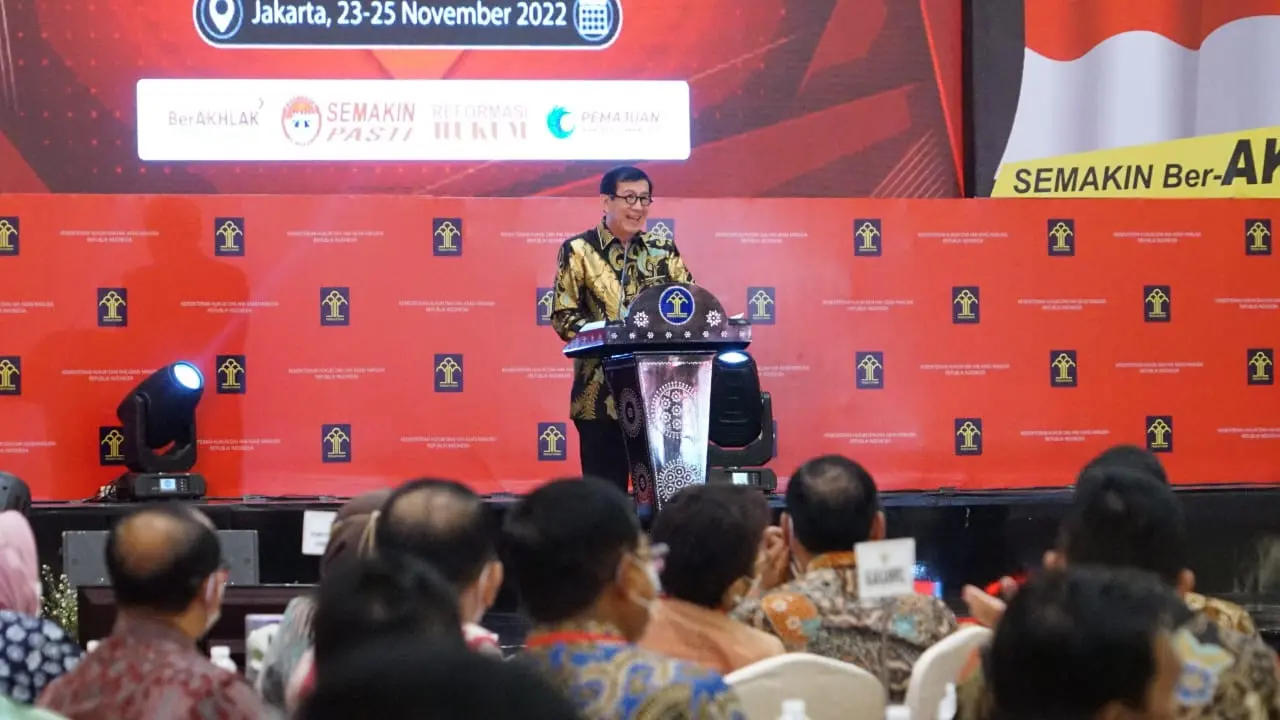 Menteri Hukum dan HAM Yasonna H Laoly meminta seluruh jajarannya memperhatikan penyusunan target kinerja tahun anggaran 2023 dengan cermat. (Istimewa)