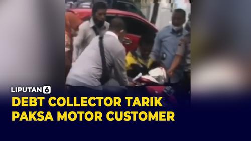 VIDEO: Tunggak Cicilan, Motor Bapak ini ditarik Paksa Debt Collector