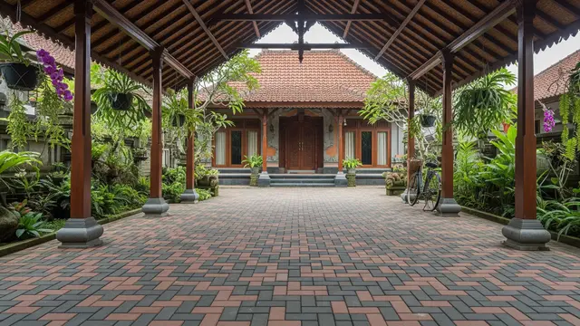 10 Pola Paving Block Estetik untuk Carport Rumah, Material Kuat dan Tahan Cuaca