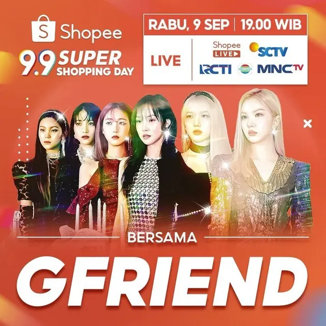 Mau Nonton GFRIEND di TV Nasional? Hanya Shopee 9.9 Super Shopping Day yang Bisa Wujudin
