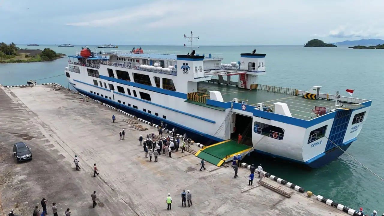 Pelabuhan Wika di Lampung Selatan akan digunakan sebagai dermaga alternatif penyebrangan tahun baru. Foto : (Istimewa).