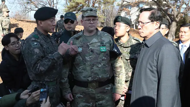 Kunjungi Zona Demiliterisasi, Menhan Korsel Diawasi Tentara Korut
