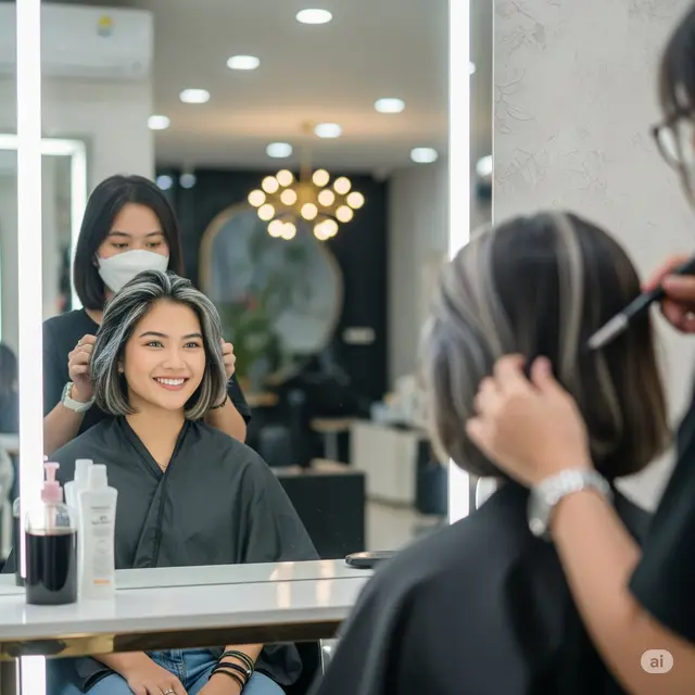 15 Inspirasi Rambut Pendek Highlight Abu-Abu, Tampil Berani, Edgy, dan ...