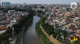 Sungai Ciliwung yang panjangnya mencapai 130 kilometer adalah salah satu dari 13 sungai yang melintasi Ibu Kota. (Liputan6.com/Herman Zakharia)