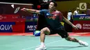 Beruntung, Jonatan Christie berhasil mengendalikan permainan dan menang atas Lin Chun-yi. (Liputan6.com/Herman Zakharia)