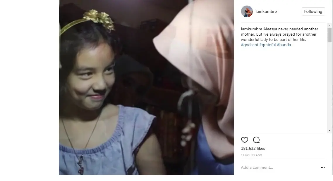 Laudya Cynthia Bella terlihat begitu menyayangi anak Engku Emran (Foto: Instagram)