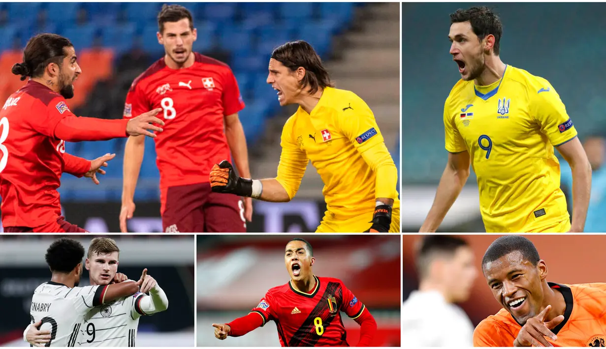 Berikut parade perayaan gol yang menghiasi laga kelima UEFA Nations League 2020. Mulai dari selebrasi menghibur ala Georginio Wijnaldum hingga selebrasi emosional kiper Swiss, Yann Sommer.