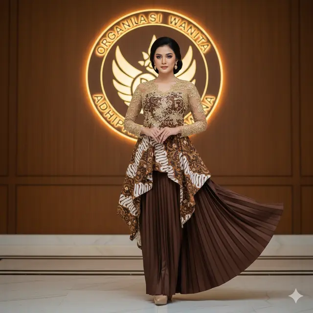 7 Inspirasi Gamis Batik Motif Parang untuk Seragam Organisasi Wanita Resmi, Tampilan Elegan dan Berwibawa