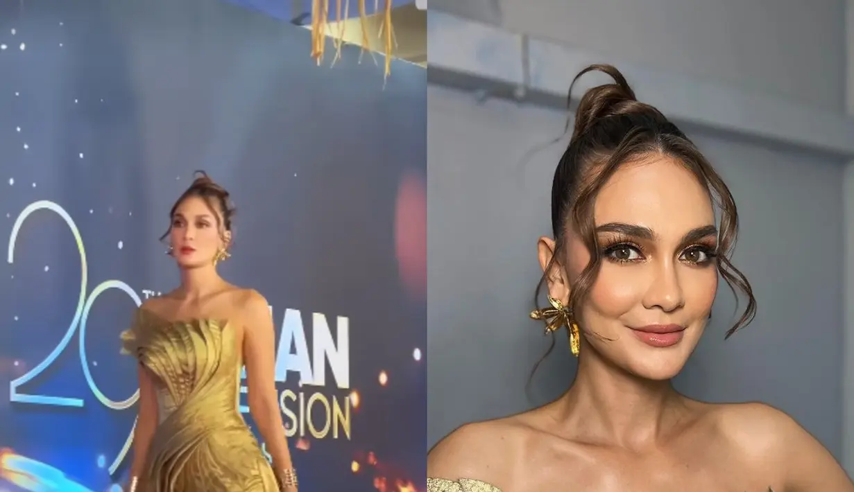 Setelah dari Bangkok, Luna Maya kembali tampil glamor saat memandu sebuah acara penghargaan [@lunamaya]