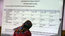 Slide hasil Rapat Internal Pansus Pemilu di paparkan kepada Pemerintah saat Rapat Kerja pembahasan RUU Pemilu di Kompleks Parlemen MPR/DPR-DPD, Senayan, Jakarta, Kamis (13/7). (Liputan6.com/Johan Tallo)