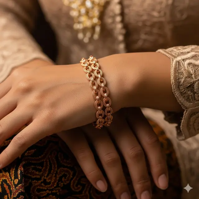 Gelang Double Layer Rose Gold