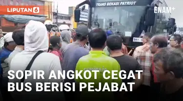 Kesal Trayek 'Dimakan', Sopir Angkot di Bekasi Cegat Iring-iringan Bus Baru Kemenhub