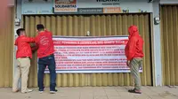 Penyegelan kantor Partai Solidaritas Indonesia Batam. Foto: liputan6.com/ajang nurdin&nbsp;