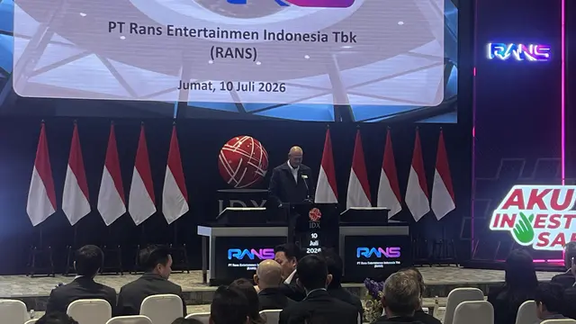 PT RANS Entertainment Indonesia Tbk (RANS) mencatatkan saham perdana di Bursa Efek Indonesia (BEI), pada Jumat, (10/7/2026). (Foto: Liputan6.com/Immanuel Christian)