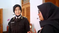 Ayumi Putri Sasaki, pelajar SMAN 2 Taruna Bhayangkara asal Banyuwangi terpilih mewakili Provinsi Jawa Timur di tingkat nasional sebagai anggota Paskibraka Nasional. (Liputan6.com/ ist)