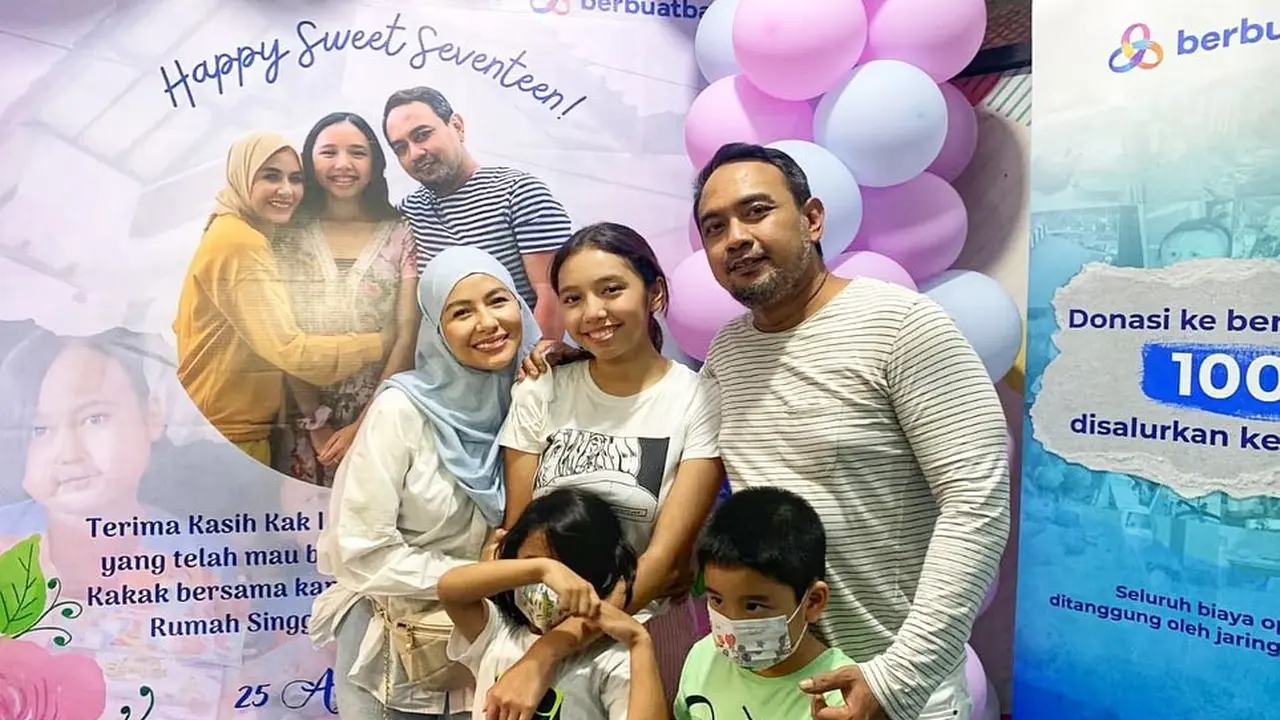 7 Potret Ulang Tahun Putri Bebi Romeo dan Meisya Siregar ke-17, Rayakan Bersama Pejuang Kanker