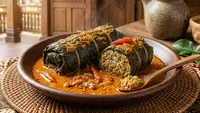 Resep Buntil Daun Singkong Isi Tempe Pedas Gurih