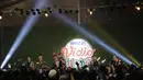 Grup band Nidji menjadi salah satu pengisi acara Brizzi Vidio Fair2017 di The Space Senayan City. Vokalis Nidji terharu dengan banyaknya Nidjiholic yang segaja datang dari berbagai kota. (Daniel Kampua/Bintang.com)