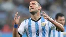 Bintang Manchester City, Pablo Zabaleta menjadi benteng kokoh bagi Argentina saat meraih medali emas pada Olimpiade Beijing 2008. (EPA/Marius Becker)