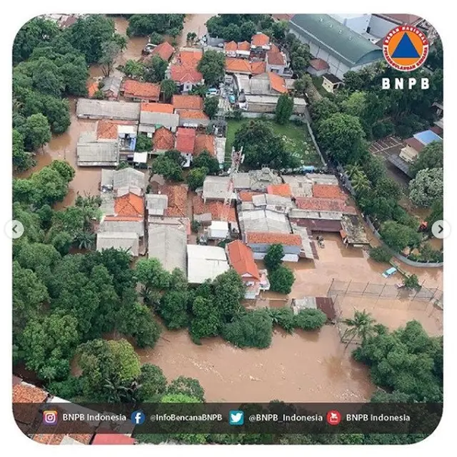 foto pantauan udara banjir Jakarta