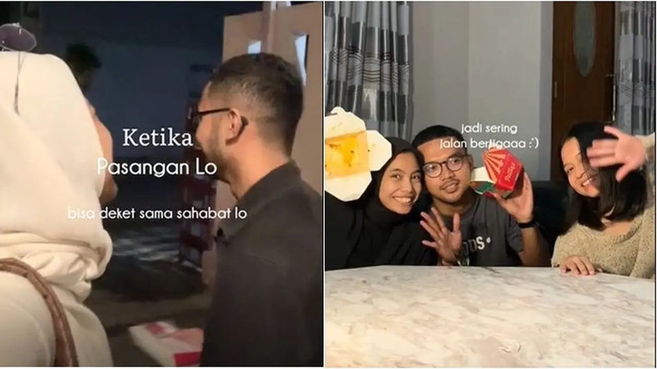 Wanita Ini Bagikan Momen Bareng Pacar dan Sahabatnya, Kemana-Mana Selalu Bertiga