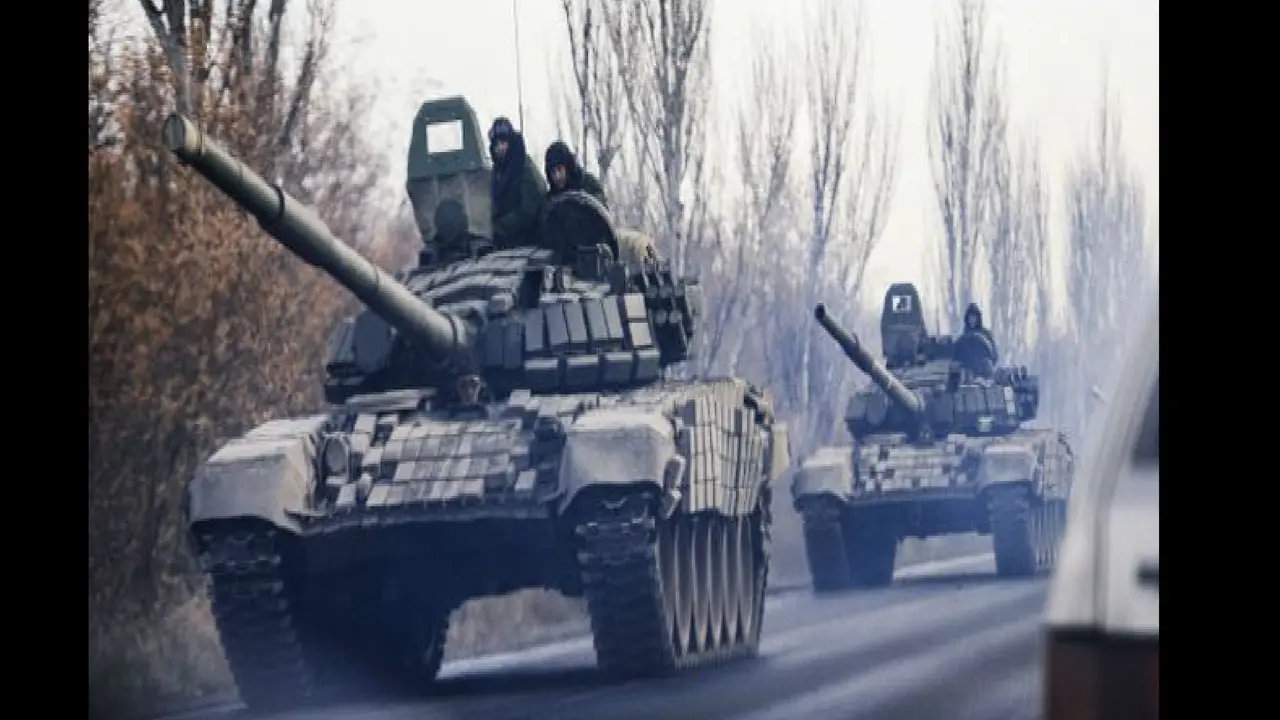 Tank-tank dari Rusia yang memasuki Ukraina. (BBC)