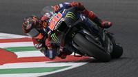 Pembalap Monster Energy Yamaha Fabio Quartararo berhasil meraih hasil baik di dua kali tes bebas MotoGP Belanda pada Jumat,23 Juni 2023 (AFP)