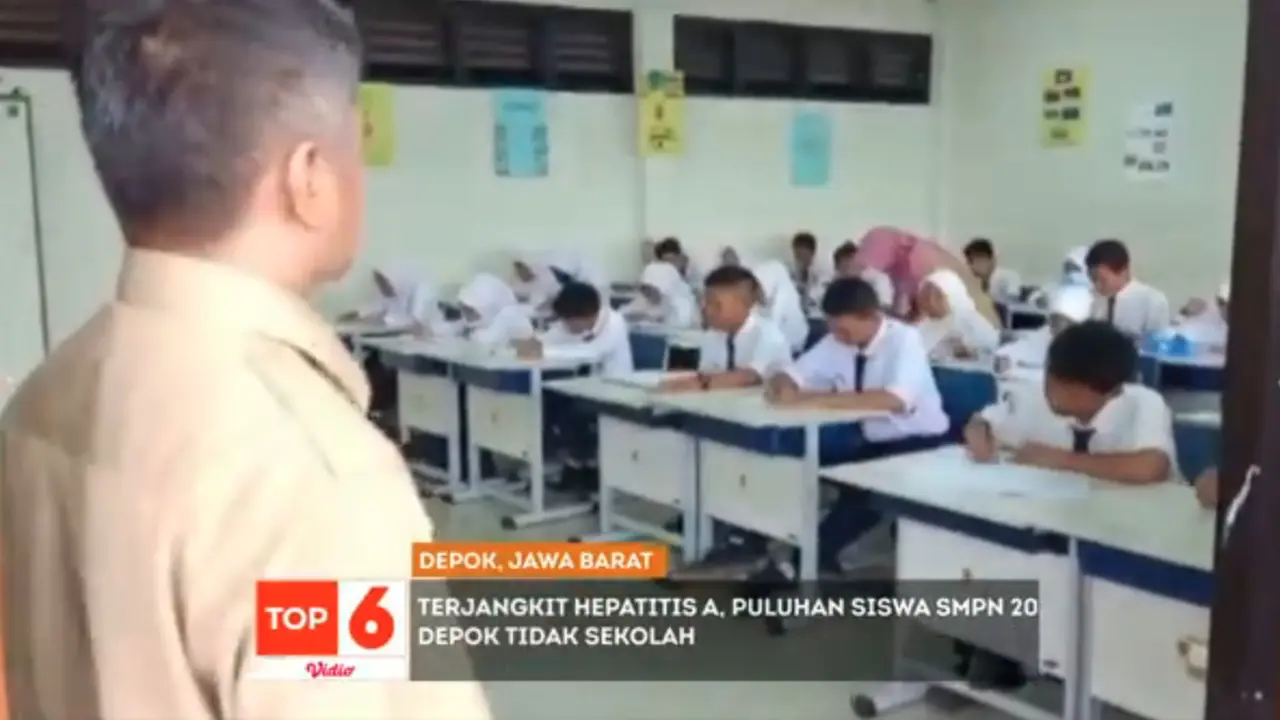 Puluhan Siswa SMPN 20 Depok Terjangkit Hepatitis A. sumberfoto: SCTV
