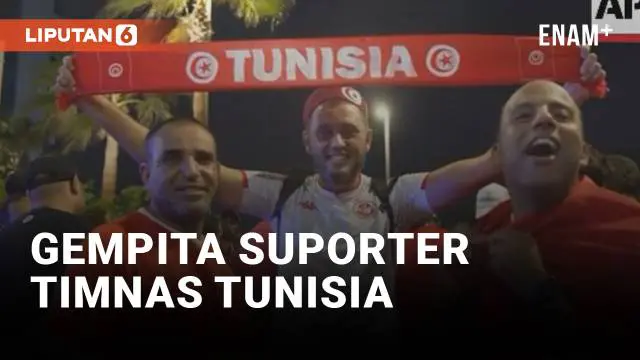 VIDEO: Suporter Piala Dunia 2022 Sambut Meriah Timnas Tunisia