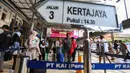 Dengan 77 operasional perjalanan Kereta Api Jarak Jauh (KAJJ). (Liputan6.com/Angga Yuniar)