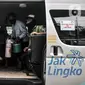 Penumpang naik angkutan Jak Lingko All New Purwarupa Mikrotrans di Jakarta, Minggu (6/9/2020). Angkutan ini dilengkapi AC, sistem pintu geser otomatis, 4 CCTV, TV, sabuk pengaman untuk penumpang, alat pemadam, dan palu pemecah kaca darurat. (merdeka.com/Iqbal S. Nugroho)