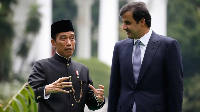 Presiden Jokowi Temani Emir Qatar Tanam Pohon Eboni di Istana Bogor