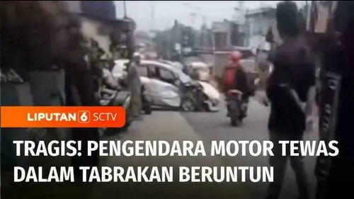 VIDEO: Tragis! Tabrakan Beruntun di Bandung Barat, Seorang Pengendara Motor Tewas