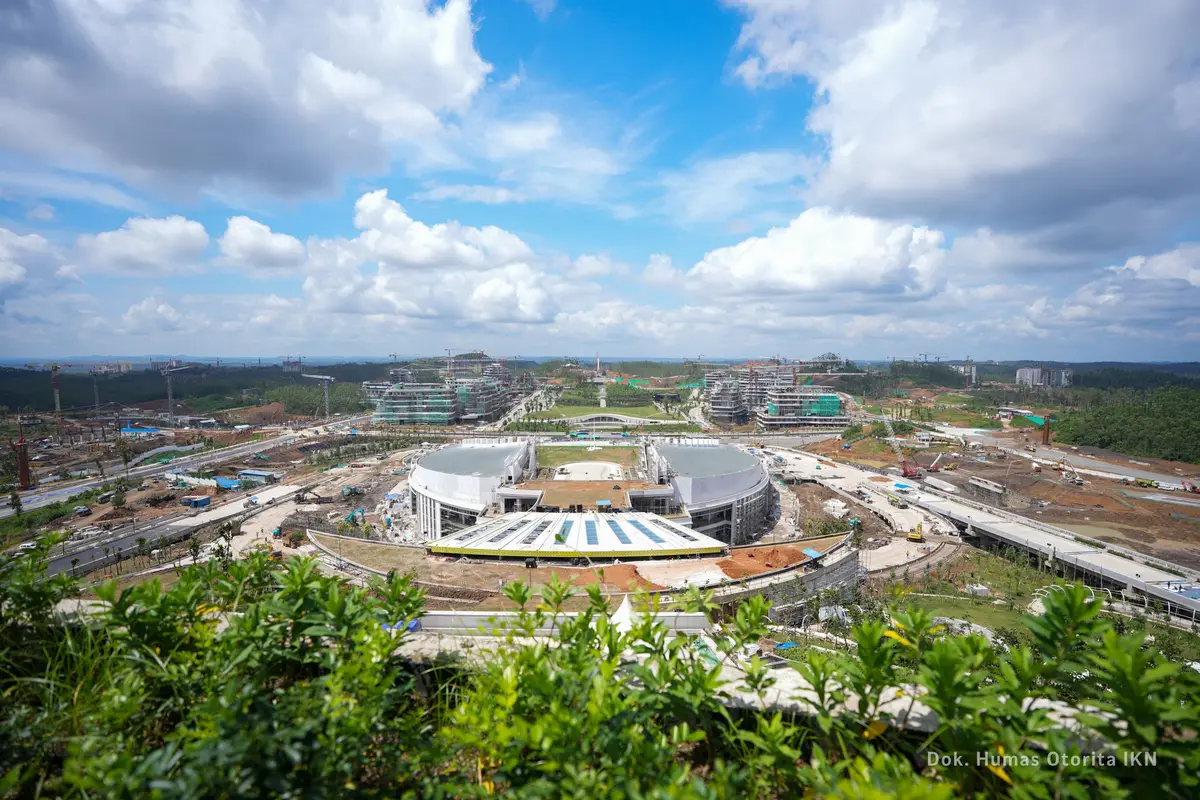 Kesiapan jelang seremoni perayaan HUT RI ke-79 di IKN pada 17 Agustus 2024. (Foto: Otorita IKN)