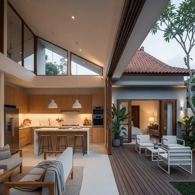 9 Model Rumah Gaya Skandinavia dengan Dapur Terbuka, Estetik Minimalis