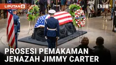 Prosesi Pemakaman Membawa Jenazah Carter dari Navy War Memorial ke Gedung Kongres AS