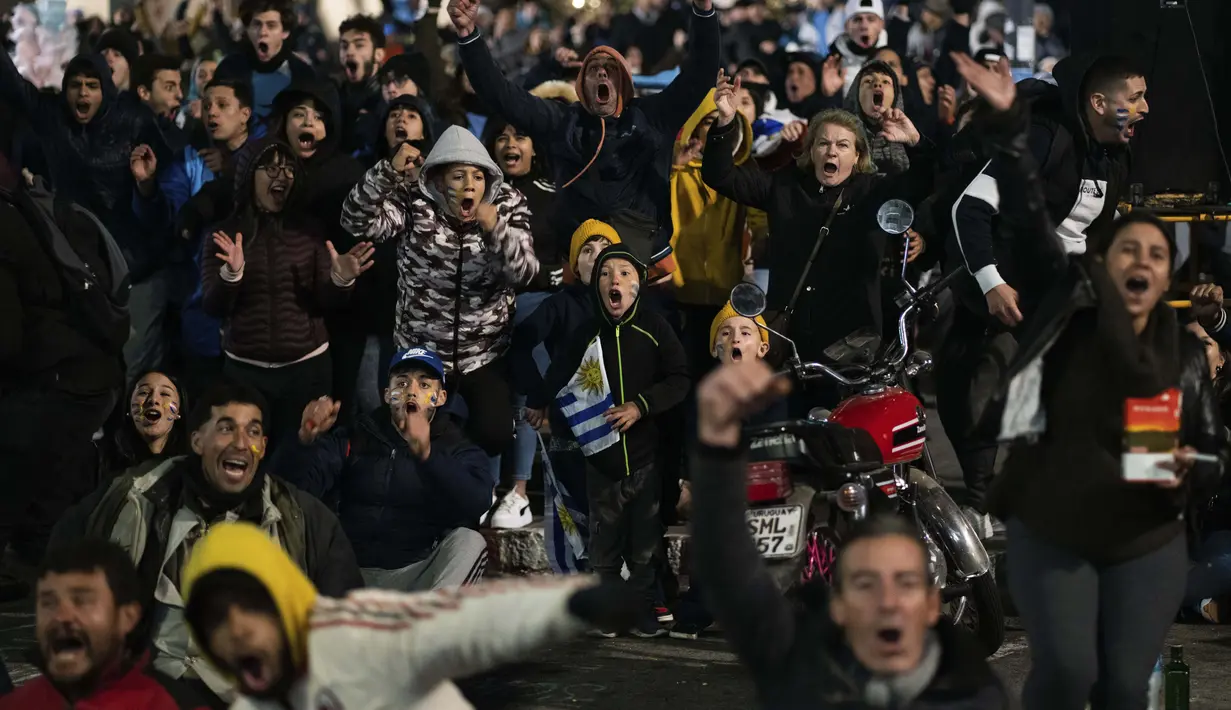 Berkat hasil ini, Uruguay pun berhak menjadi juara Piala Dunia U-20 untuk kali pertama sepanjang sejarah. (AP Photo/Matilde Campodonico)