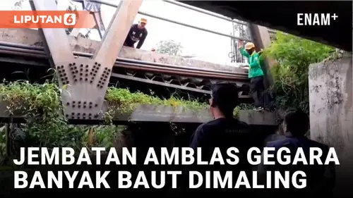 VIDEO: Banyak Baut Dicuri, Jembatan Cipendawa Bekasi Amblas