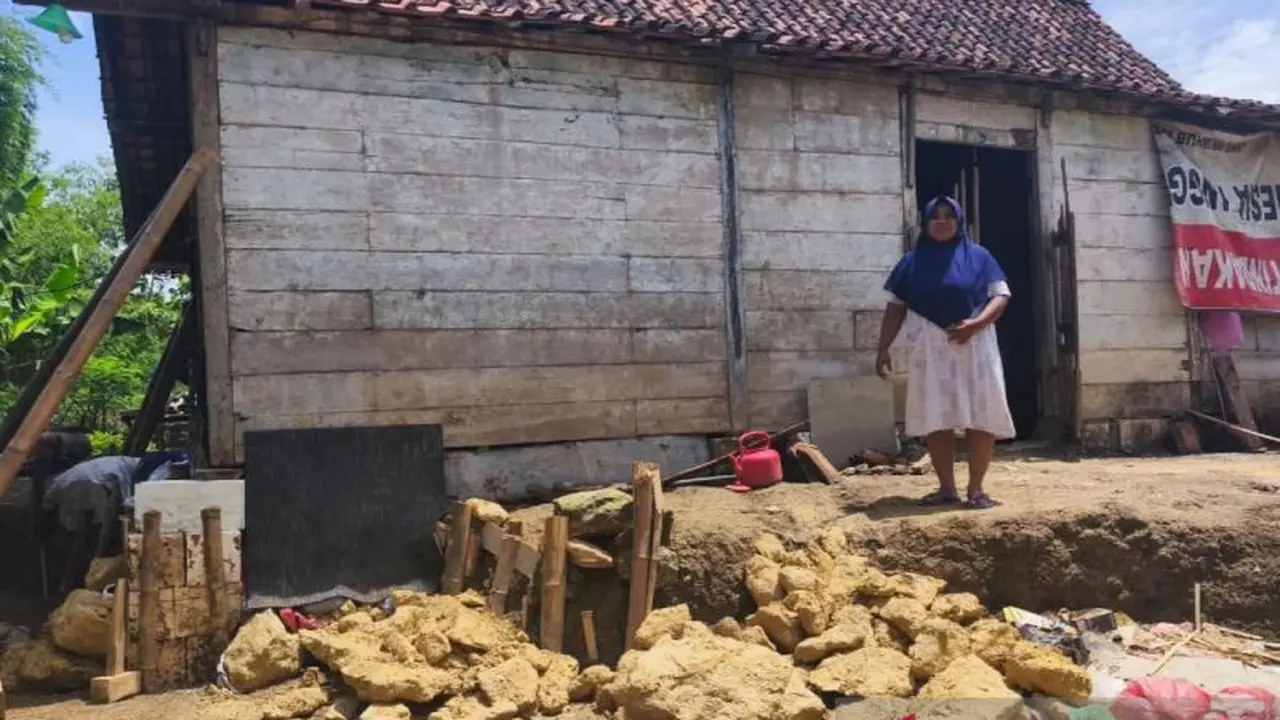 Rumah Warga yang Terdampak Pergerakan Tanah di Blora